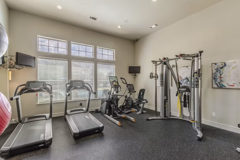 fitness center at Grand Estates at Keller Apartments