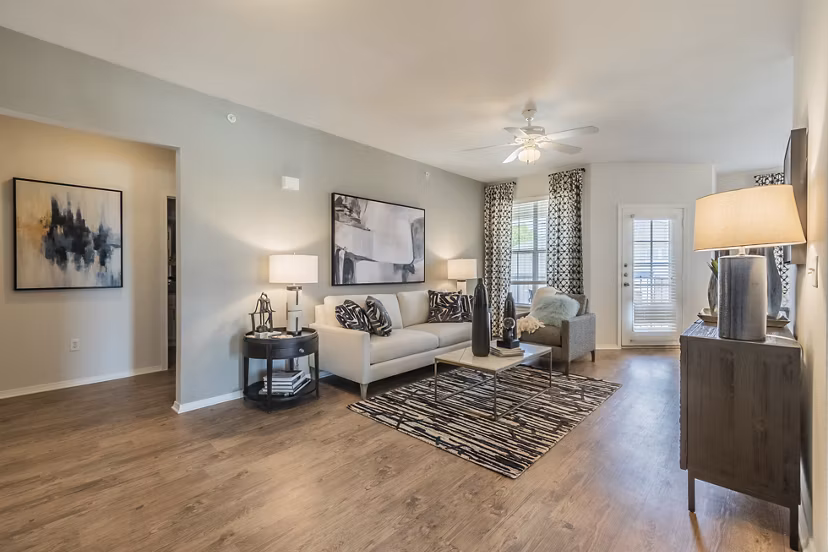 living room at Grand Estates at Keller Apartments