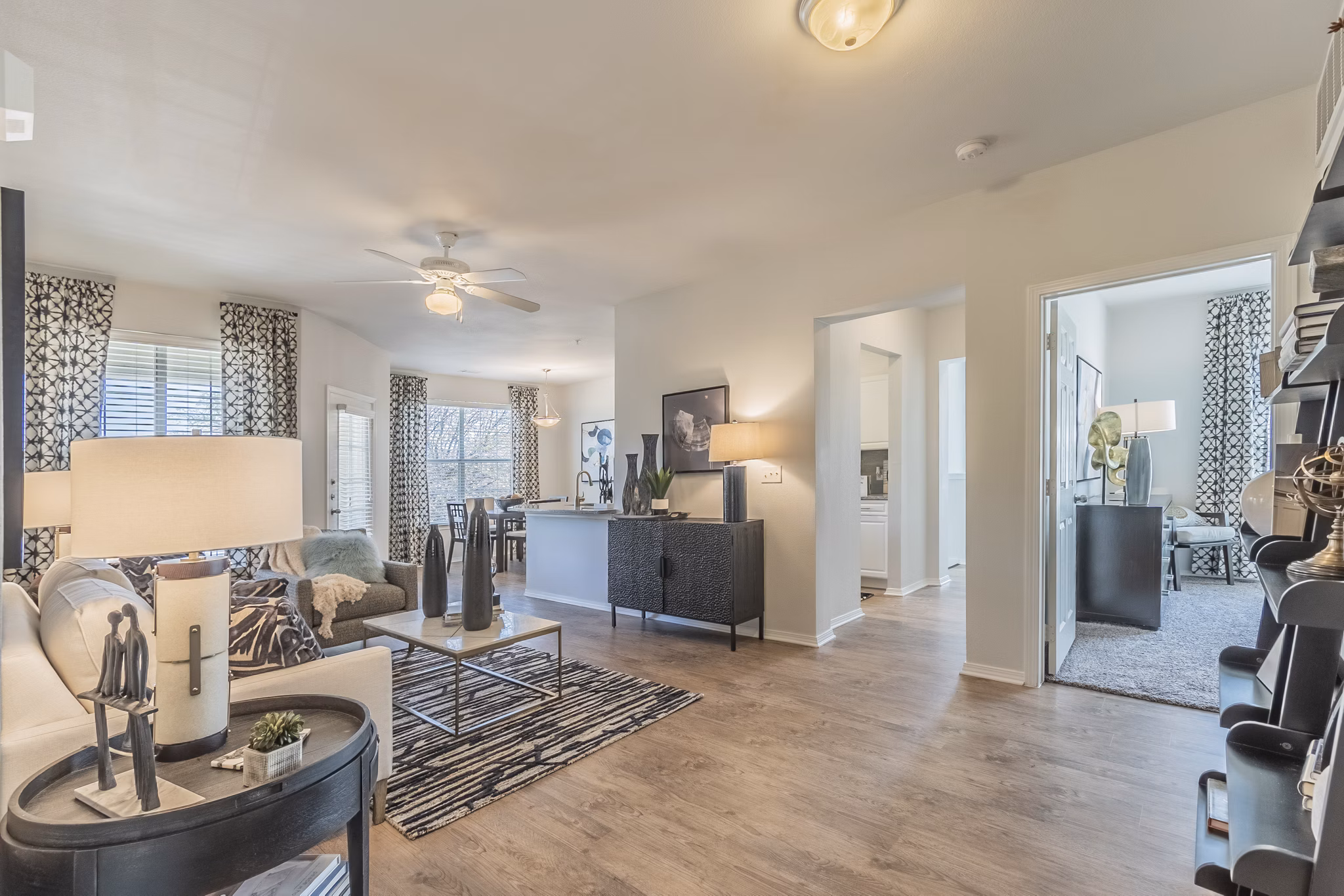 living room at Grand Estates at Keller Apartments