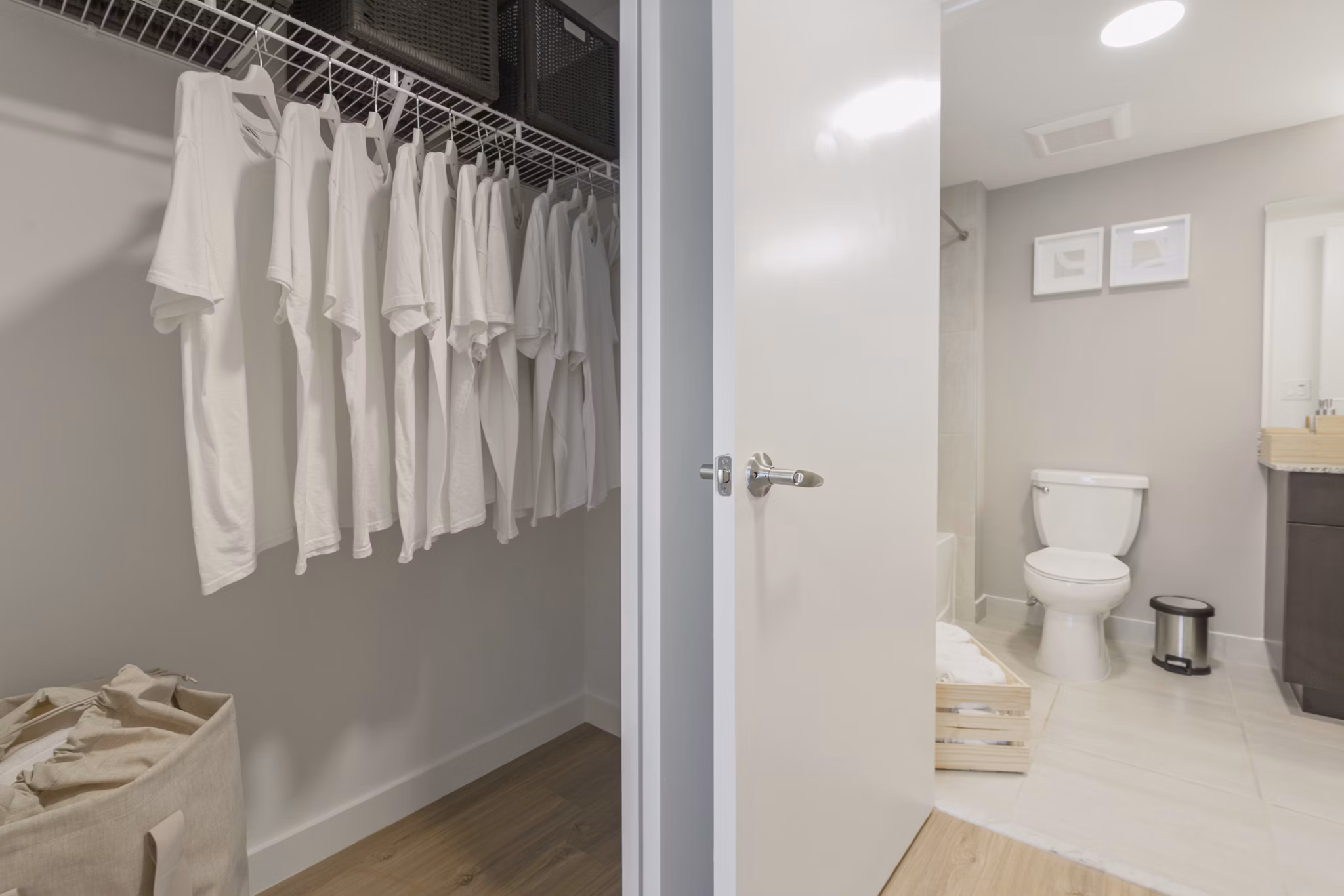 bedroom/bathroom/closet at LoHi Gold Apartments