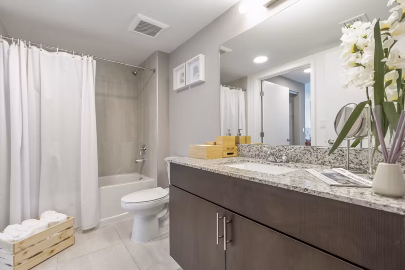 bathroom at LoHi Gold Apartments