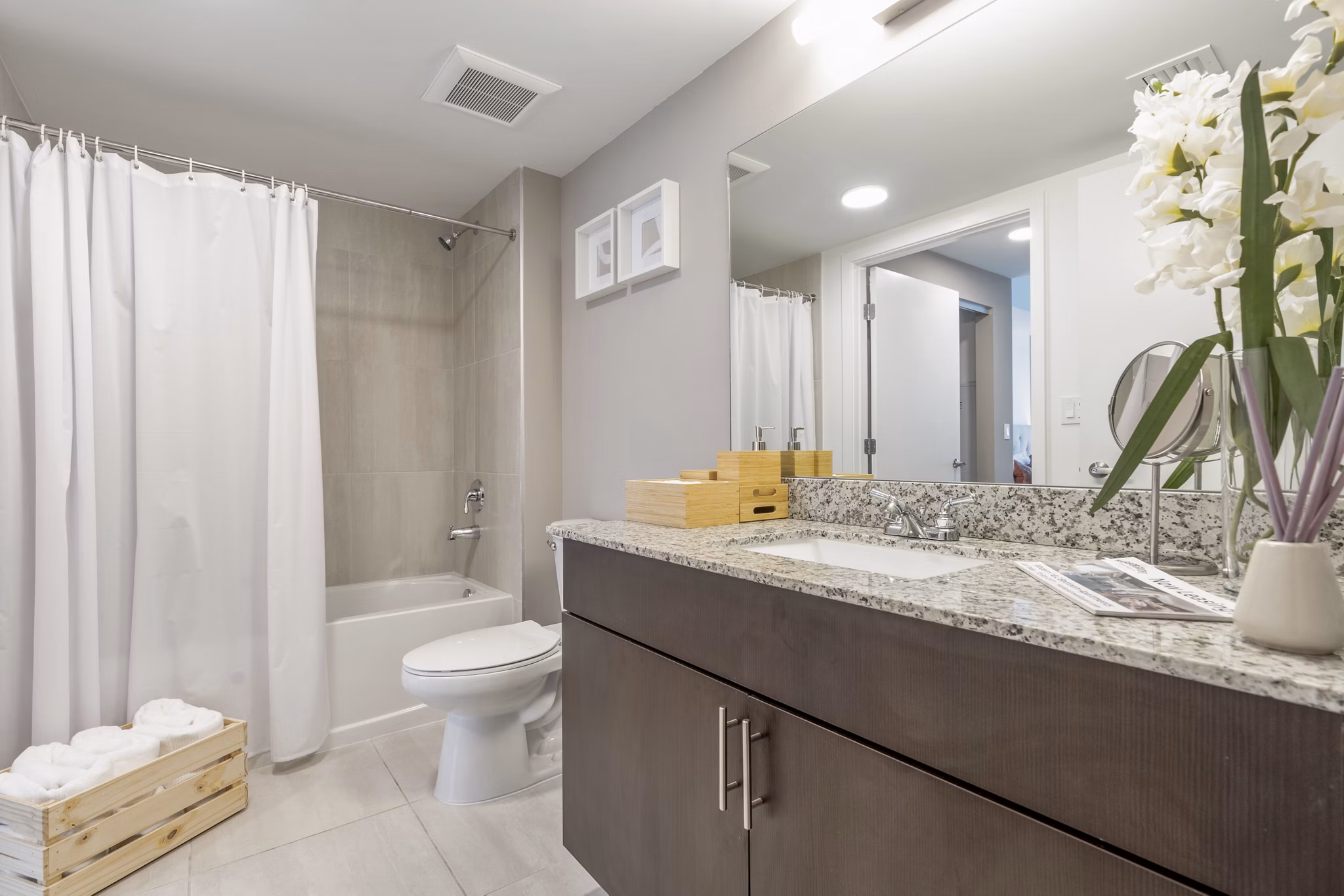bathroom at LoHi Gold Apartments