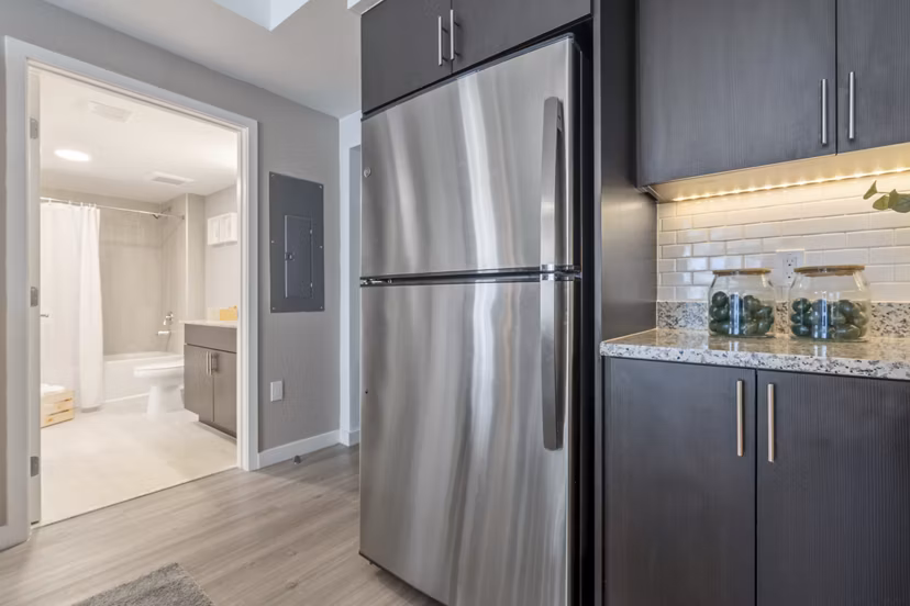 kitchen at LoHi Gold Apartments