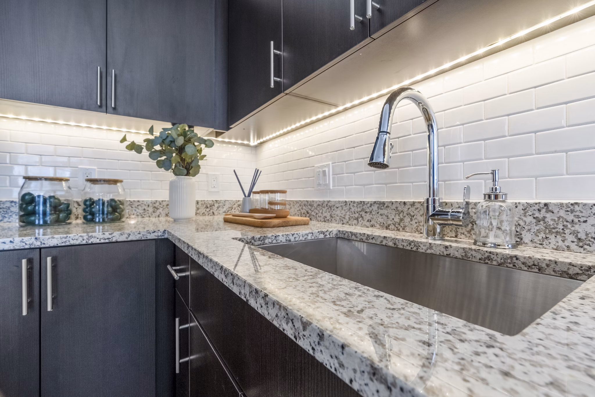 kitchen at LoHi Gold Apartments