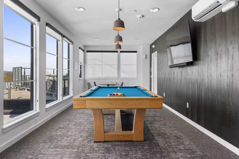 game room at The Lark Apartments