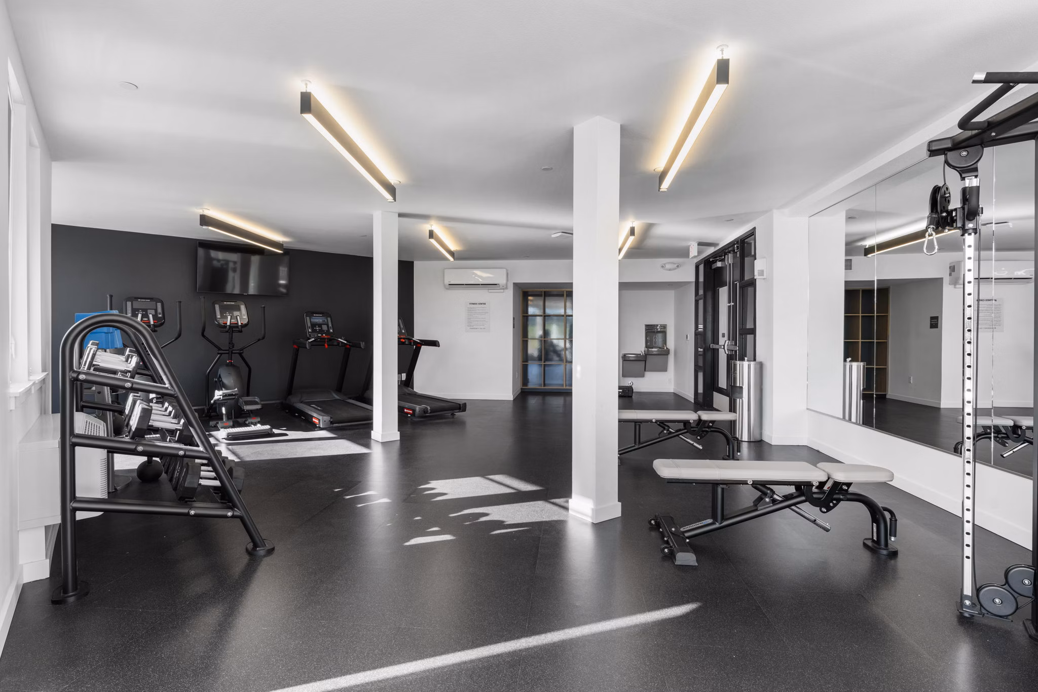 fitness center at The Lark Apartments