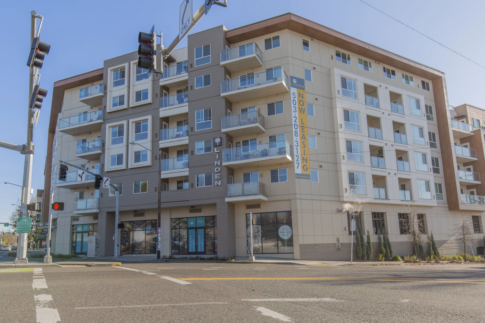 exterior at The Linden Apartments