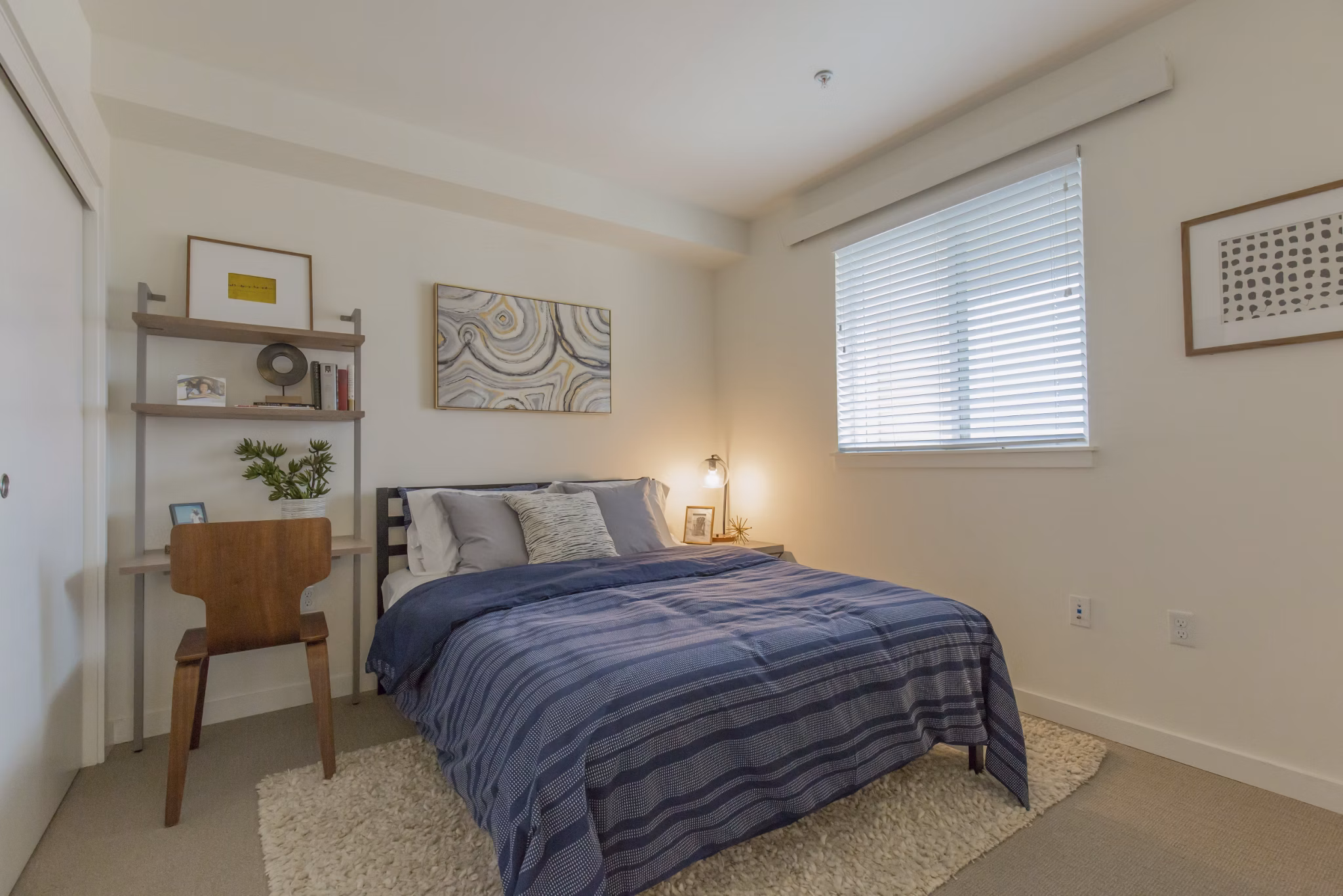 bedroom at The Linden Apartments