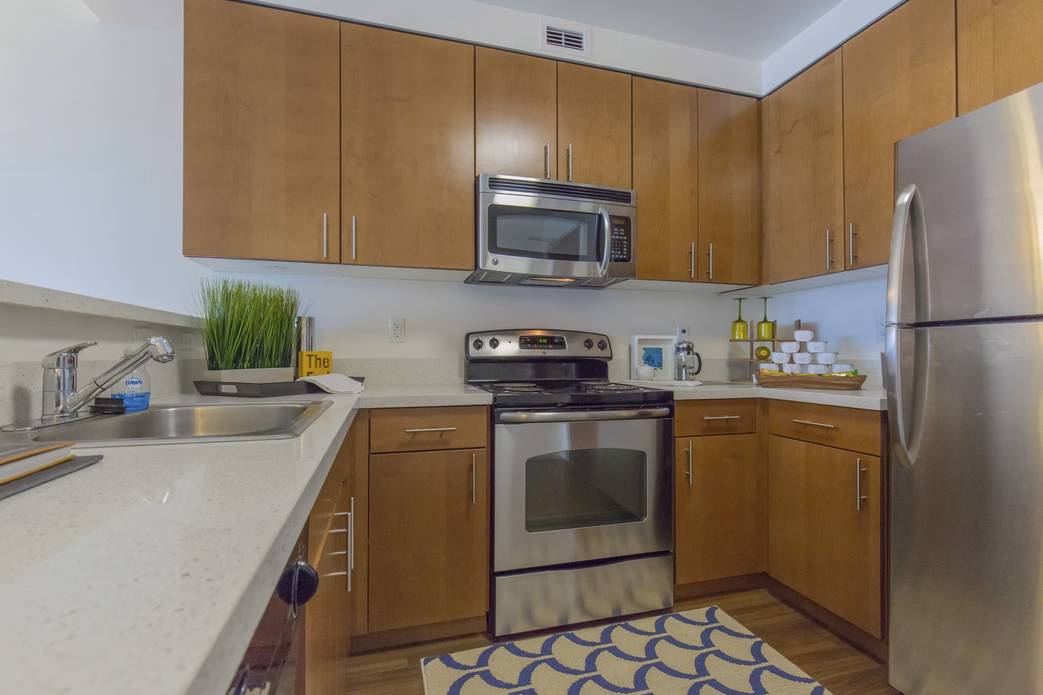 kitchen at The Linden Apartments