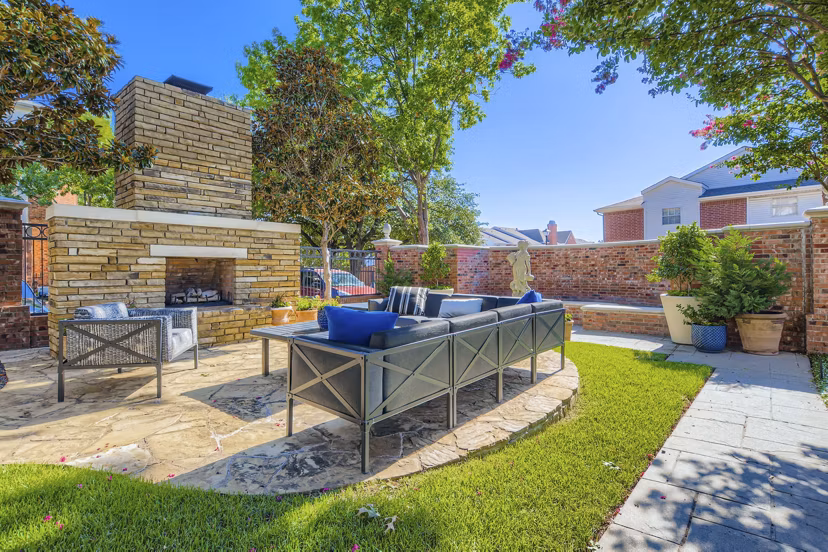 fire pit at The Livingston Apartments