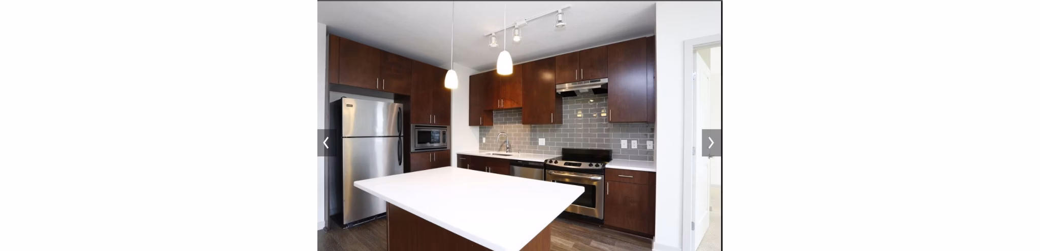 kitchen at LoHi Gold Apartments