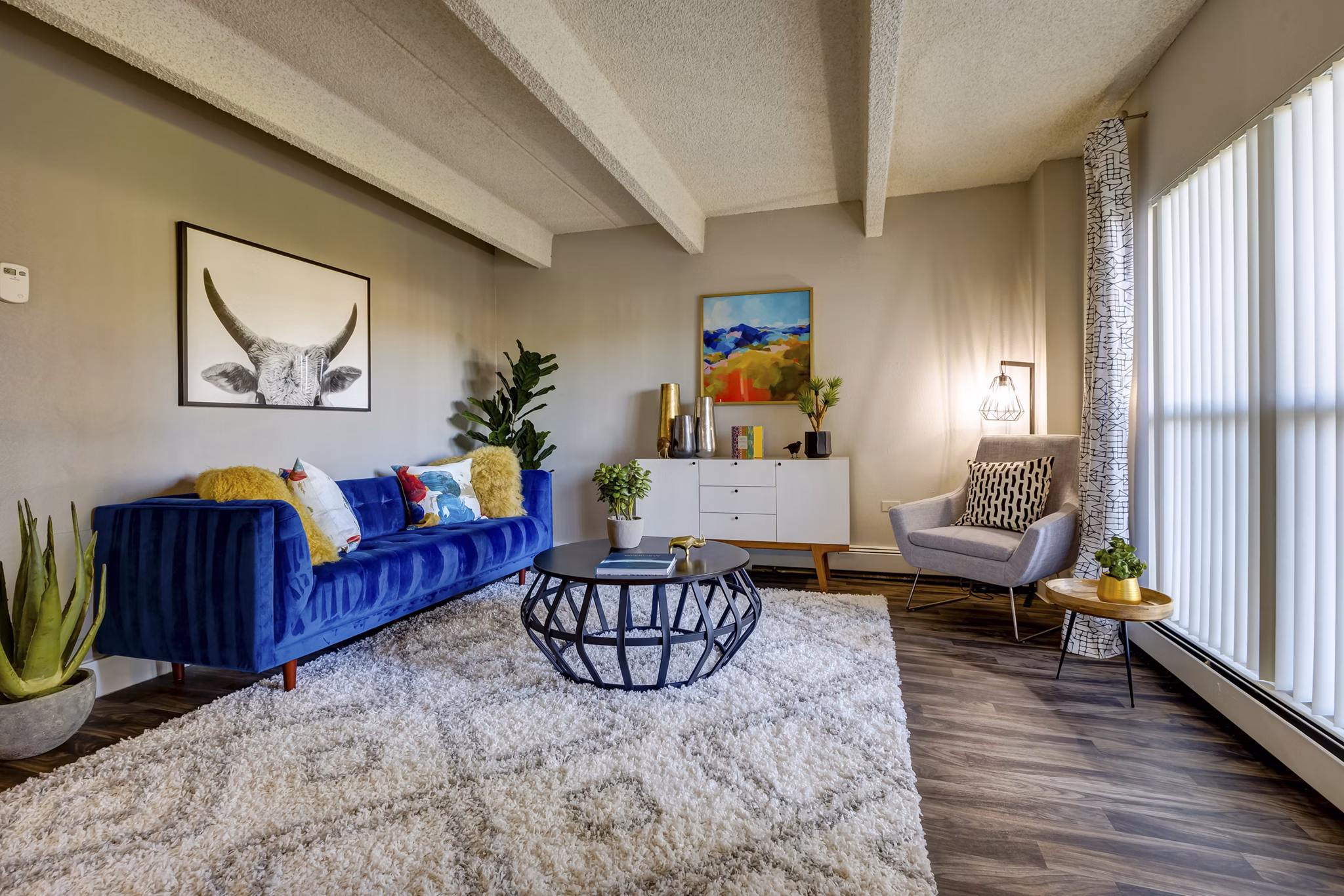 living room at Monaco South Apartments