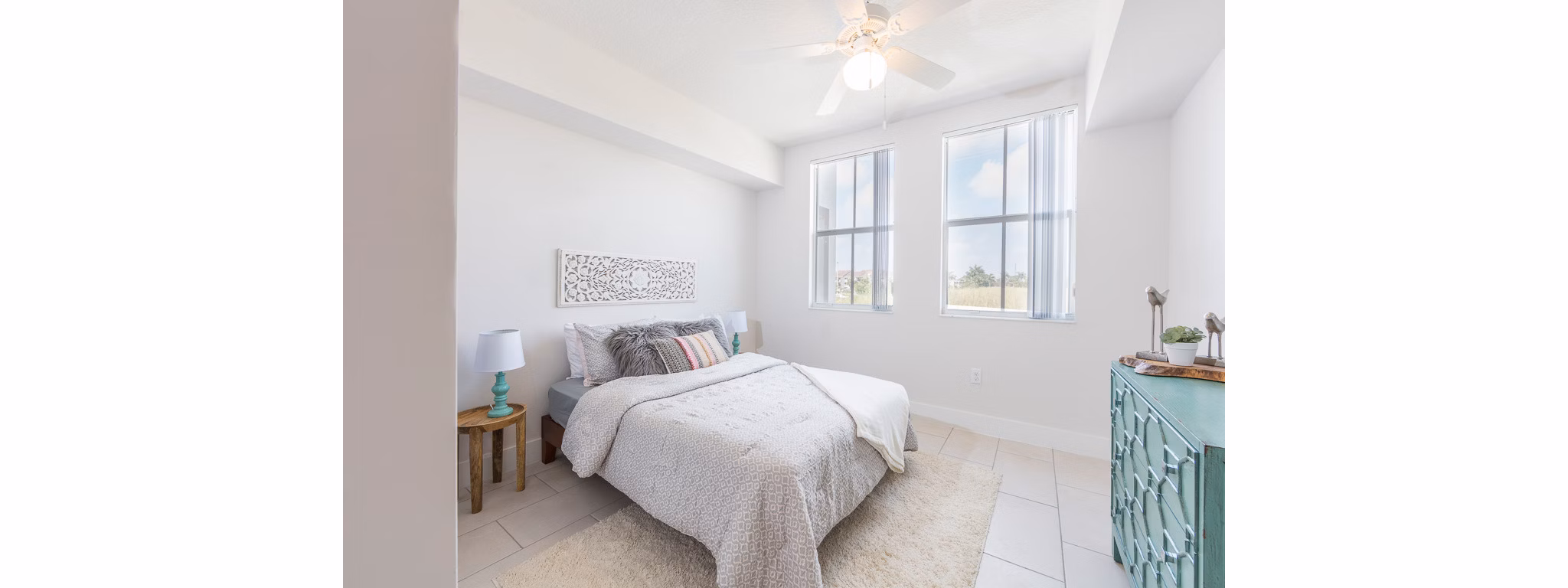 bedroom at The Olivia Apartments