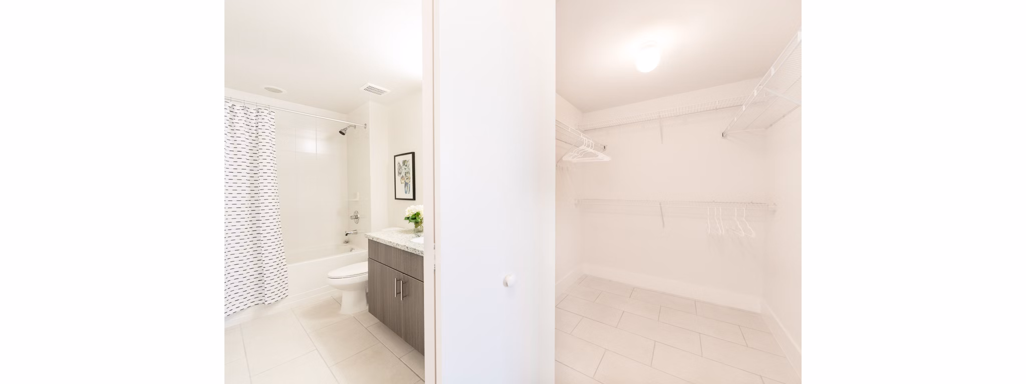 bathroom at The Olivia Apartments