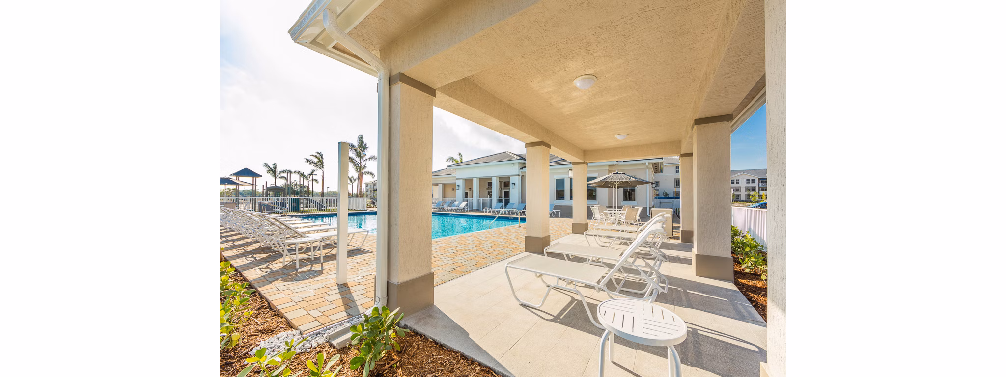 patio at The Olivia Apartments
