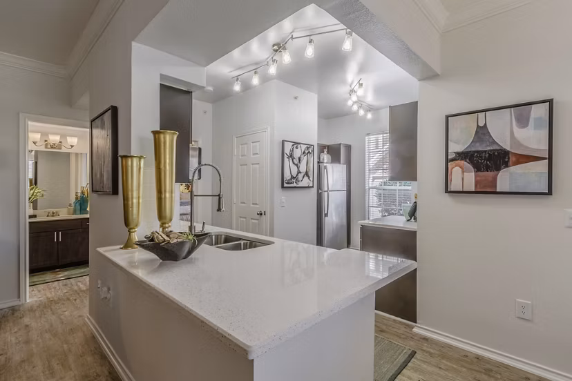 kitchen at Republic House at Frisco Bridges Apartments