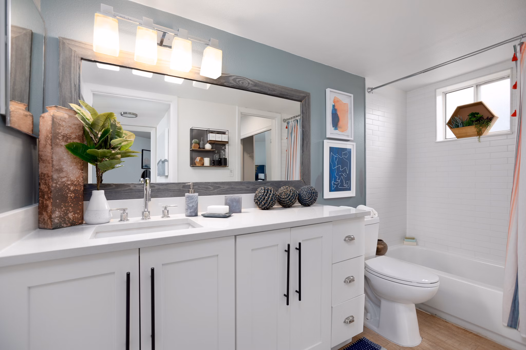 bathroom at The Seven at West Boca Apartments