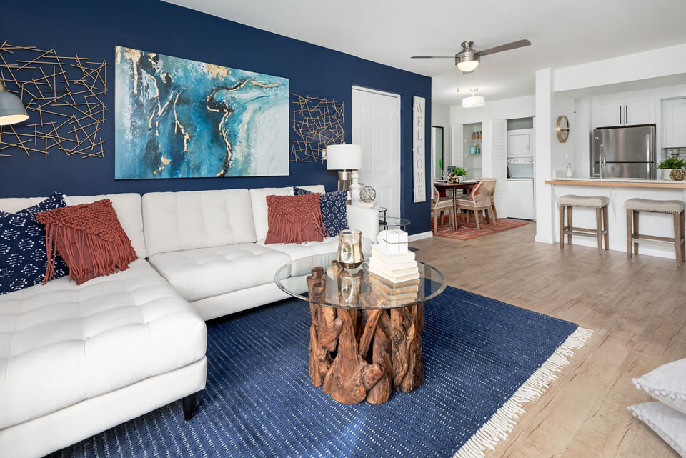 living room at The Seven at West Boca Apartments