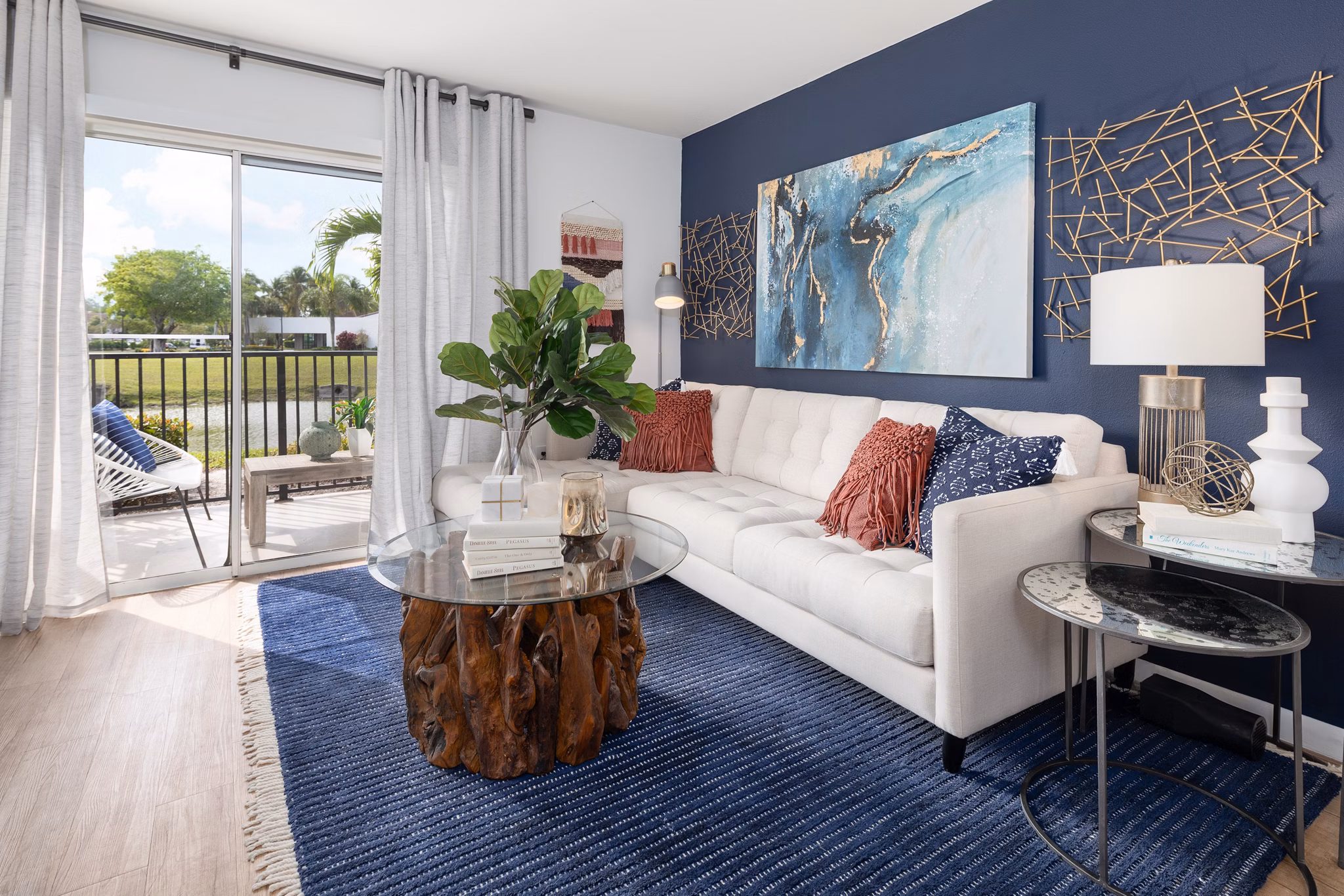 living room at The Seven at West Boca Apartments