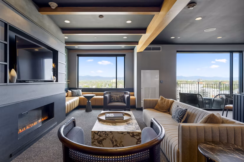 game room at Skyline at Highlands Apartments