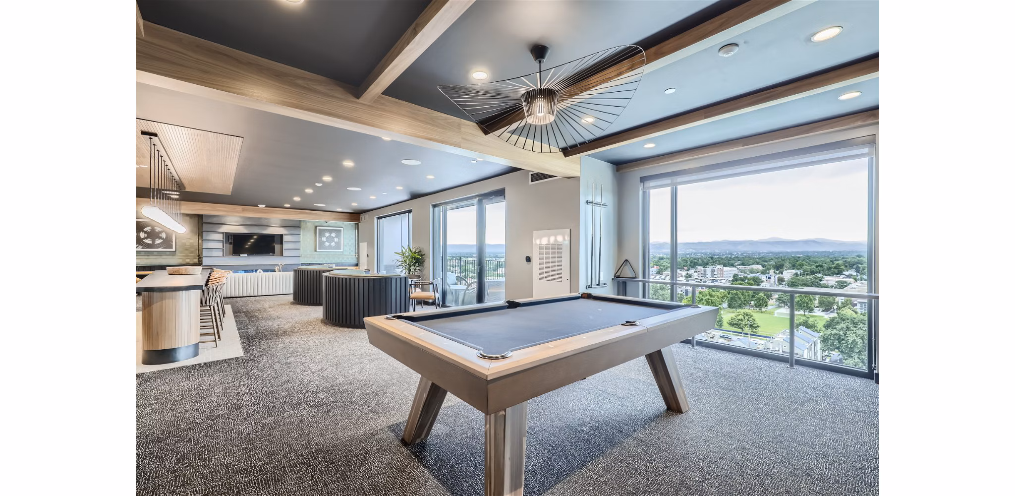 game room at Skyline at Highlands Apartments