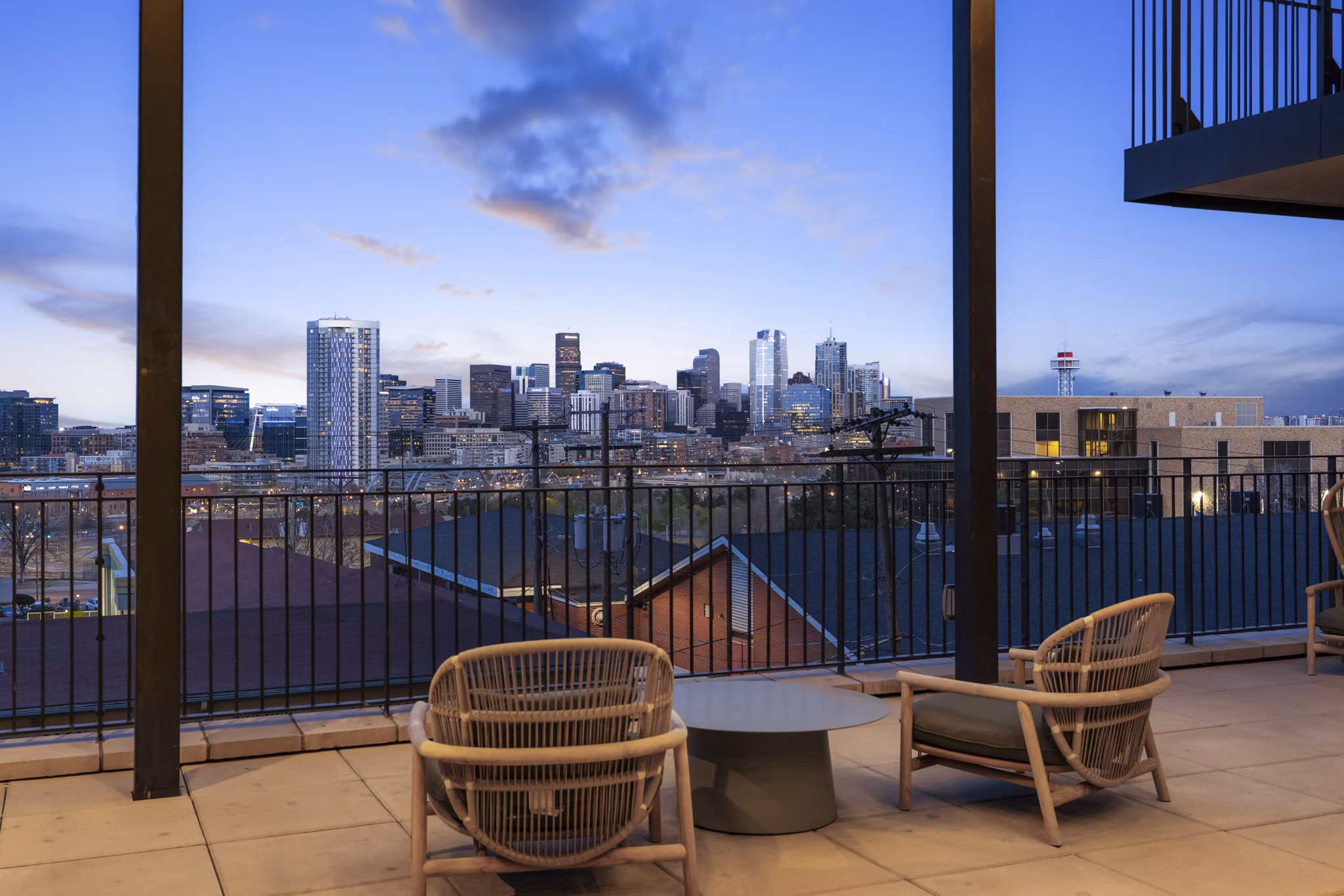 patio at Skyline at Highlands Apartments