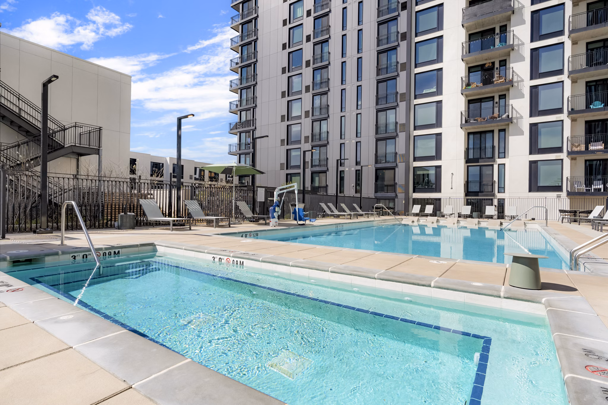 pool at Skyline at Highlands Apartments