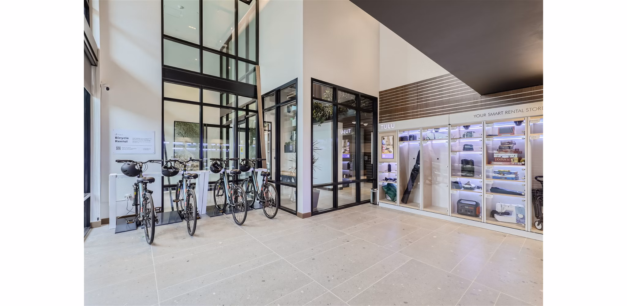 bike storage at Skyline at Highlands Apartments