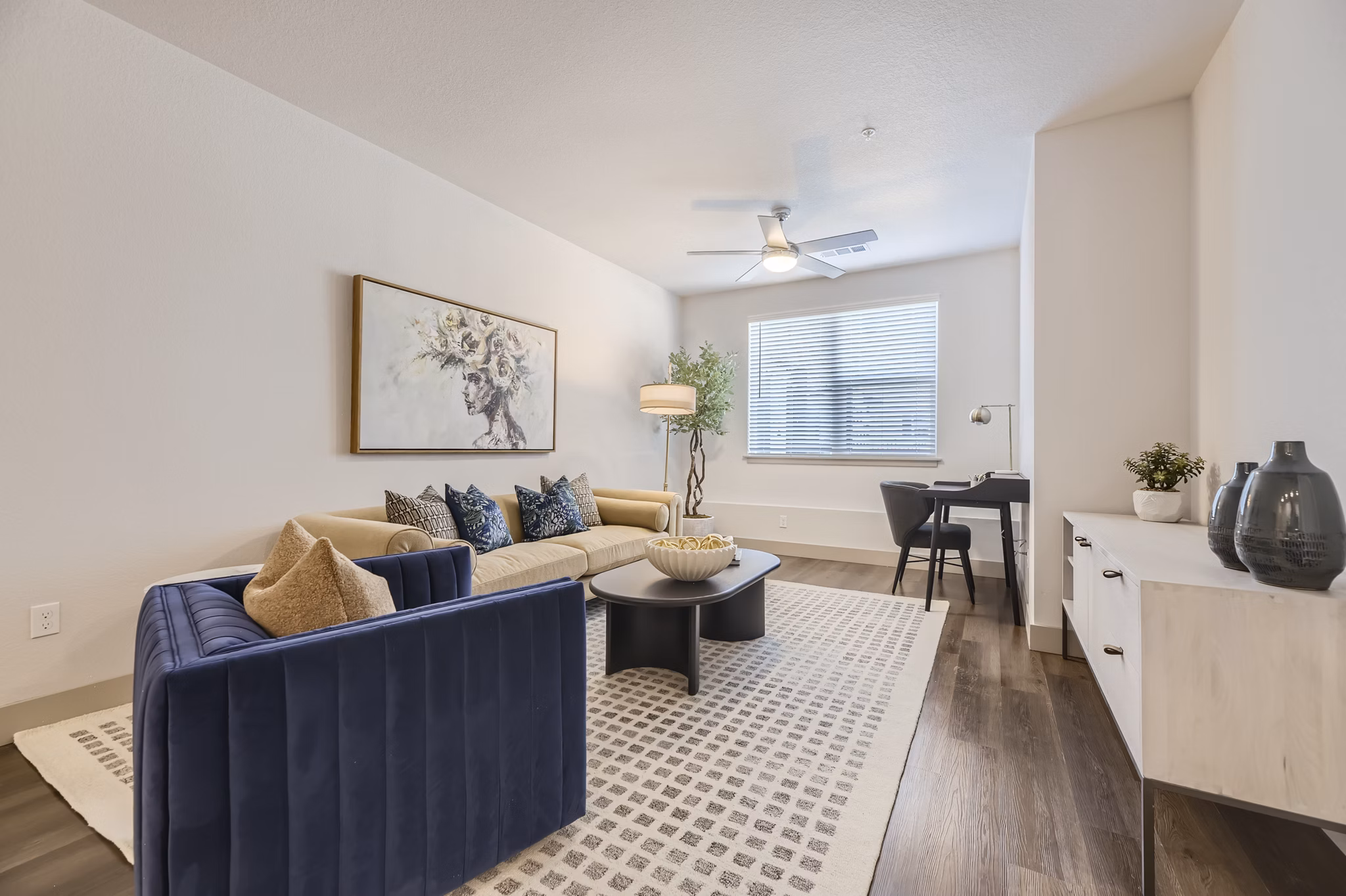 living room at Sorella at Loretta Heights Apartments