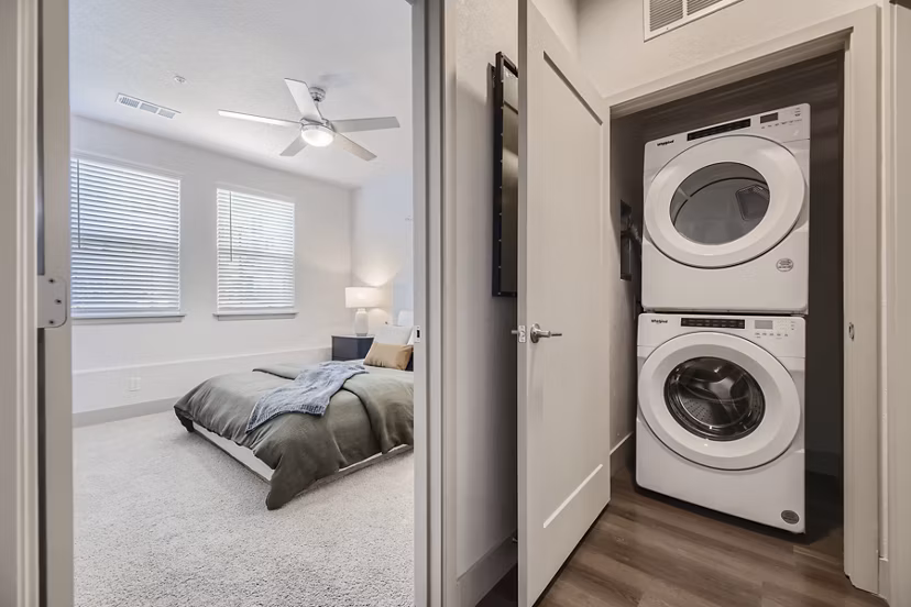 laundry room at Sorella at Loretta Heights Apartments