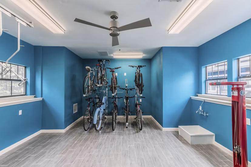 bike storage at Urban House Apartments