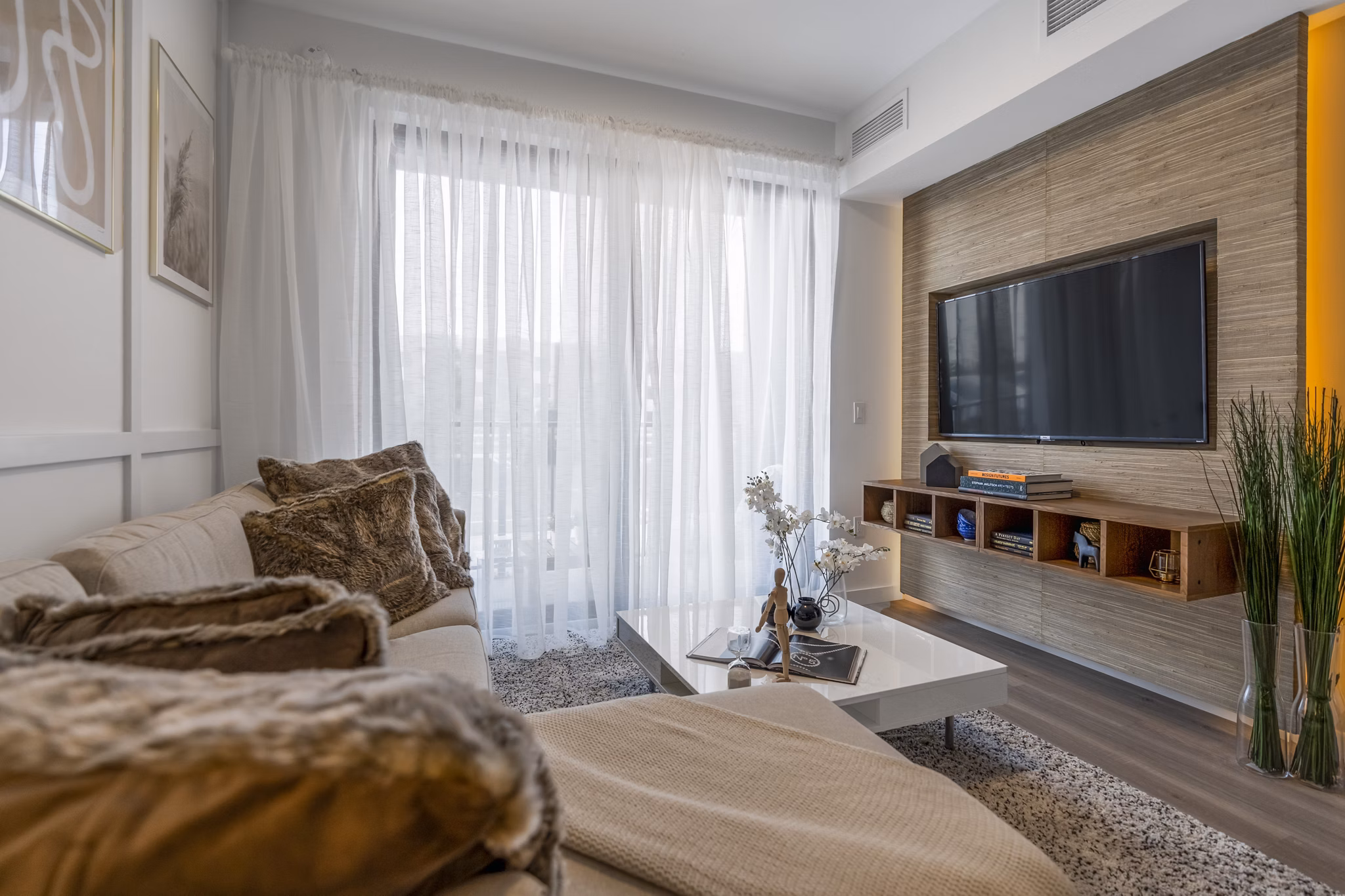 living room at Village at Traditions Apartments