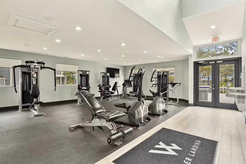 fitness center at Walker Landing Apartments