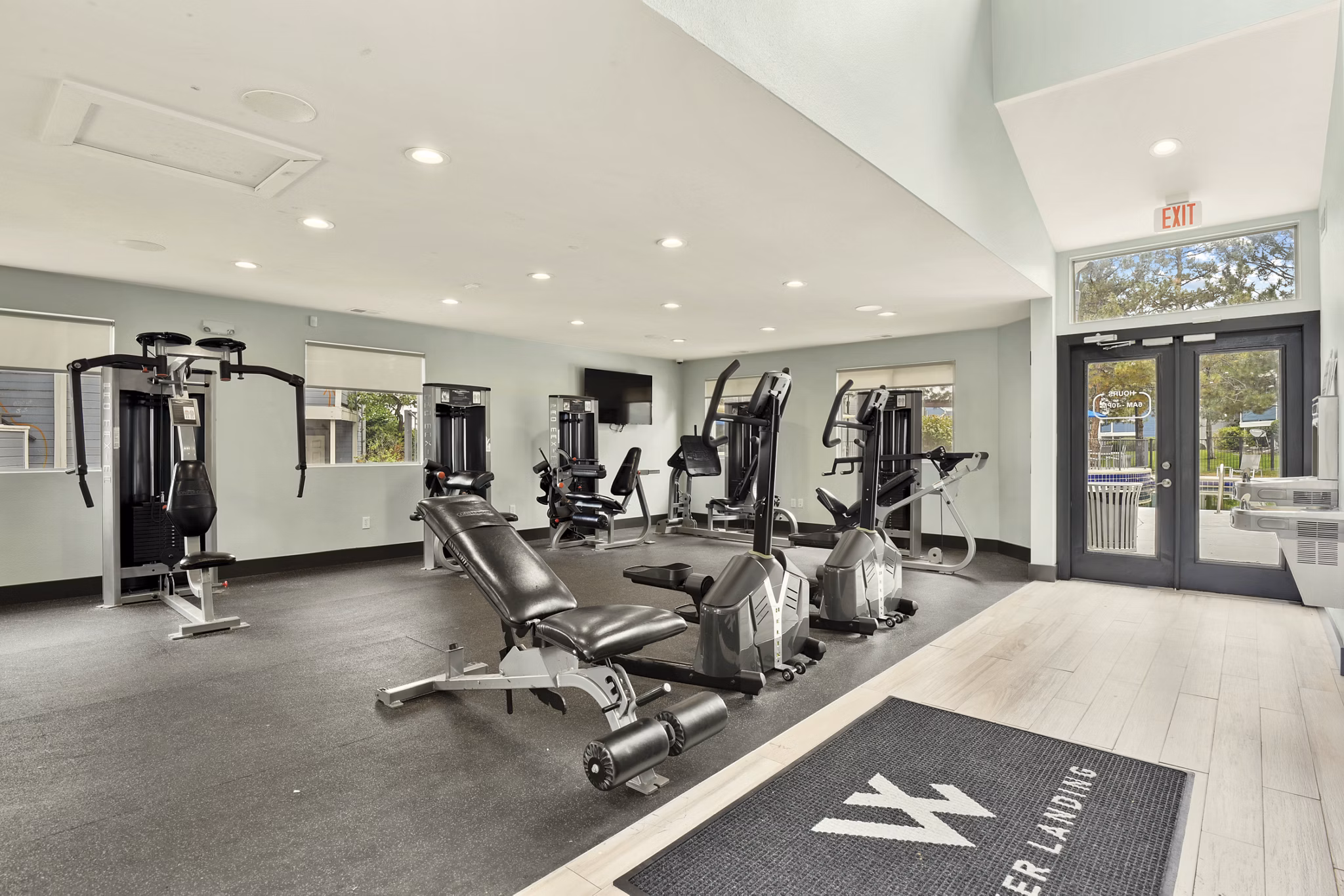fitness center at Walker Landing Apartments