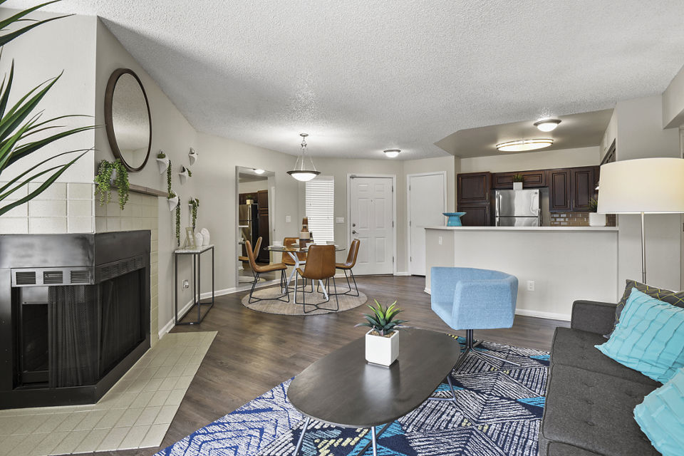 living room at Walker Landing Apartments