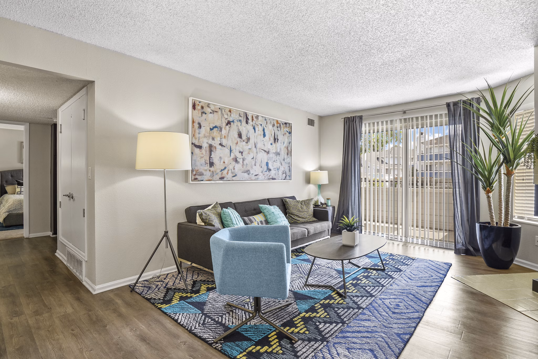 living room at Walker Landing Apartments