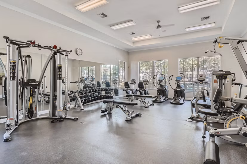 fitness center at Wildwood Creek Apartments