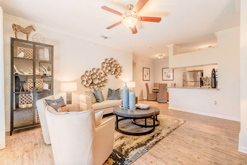 living room at Wildwood Creek Apartments