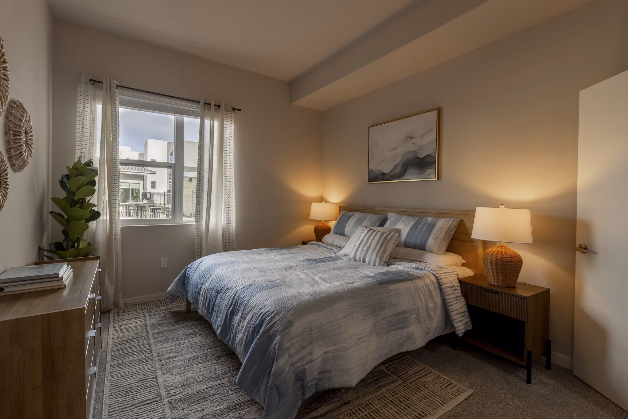 bedroom at The Grove at Woodlake Apartments