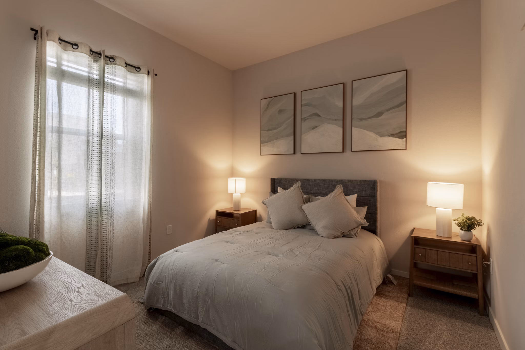 bedroom at The Grove at Woodlake Apartments
