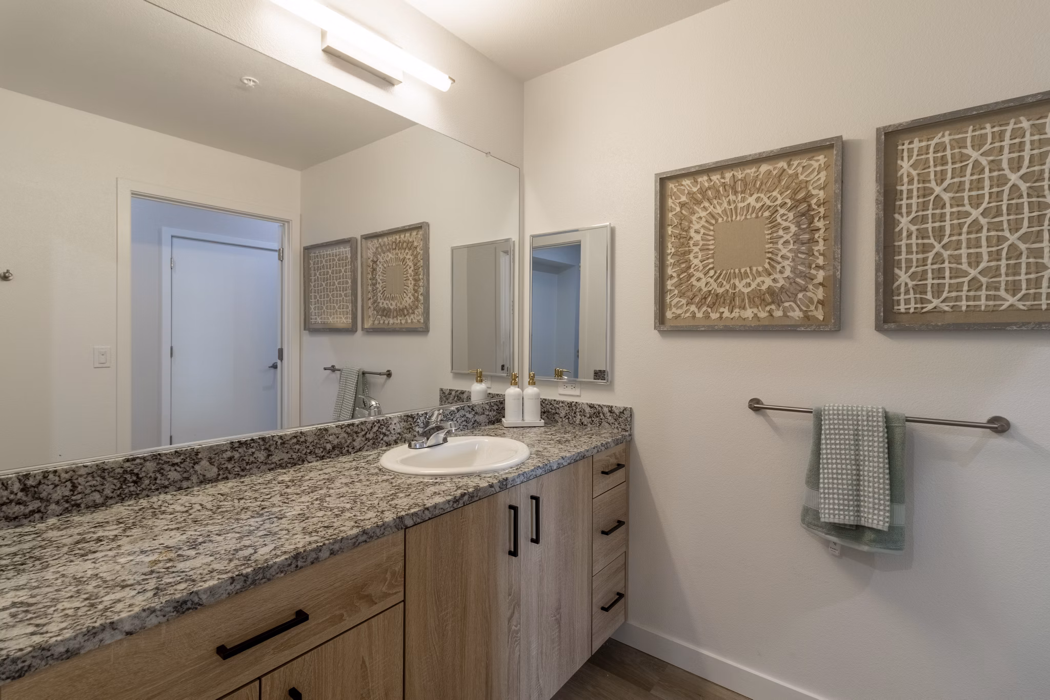 bathroom at The Grove at Woodlake Apartments