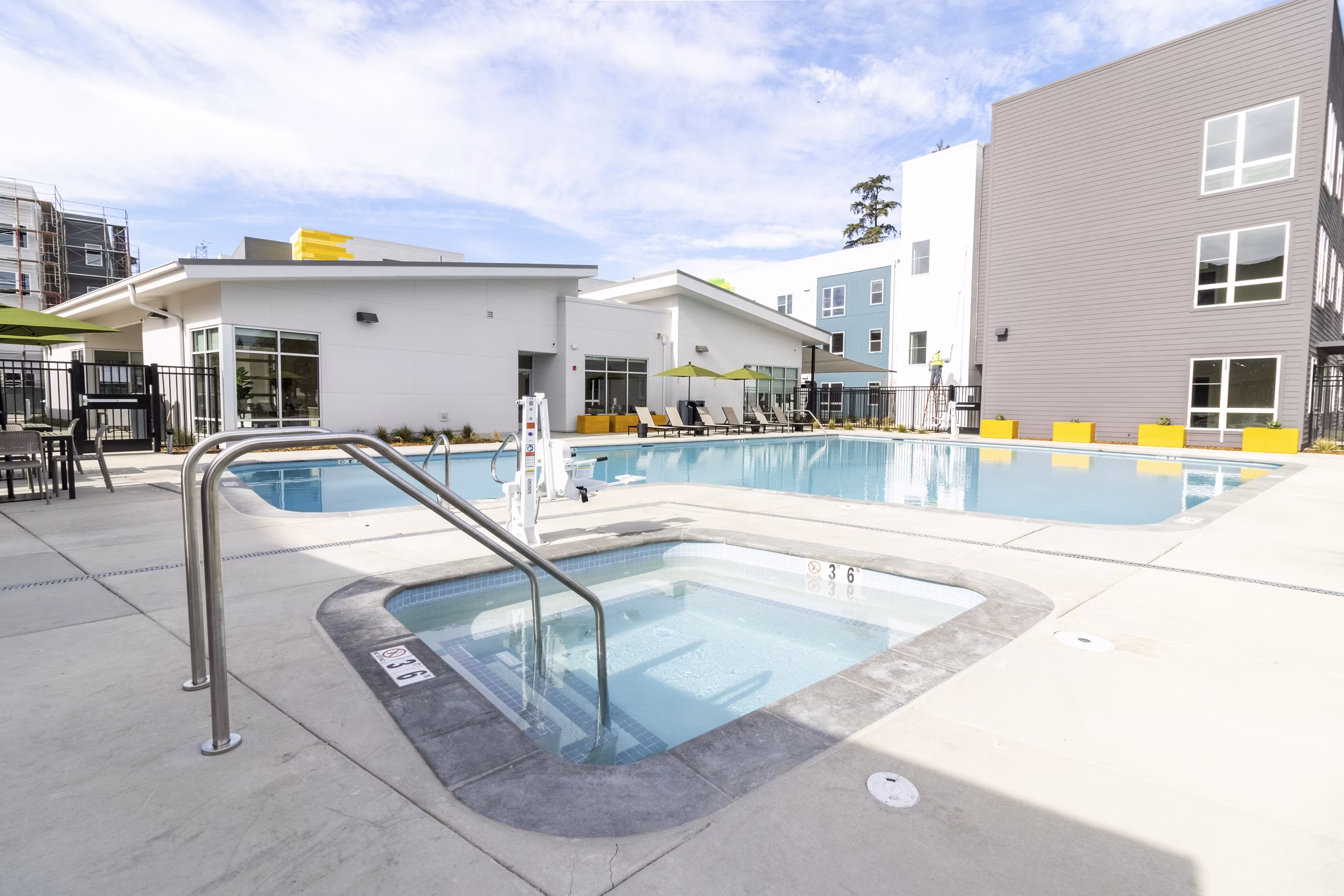 pool at The Grove at Woodlake Apartments