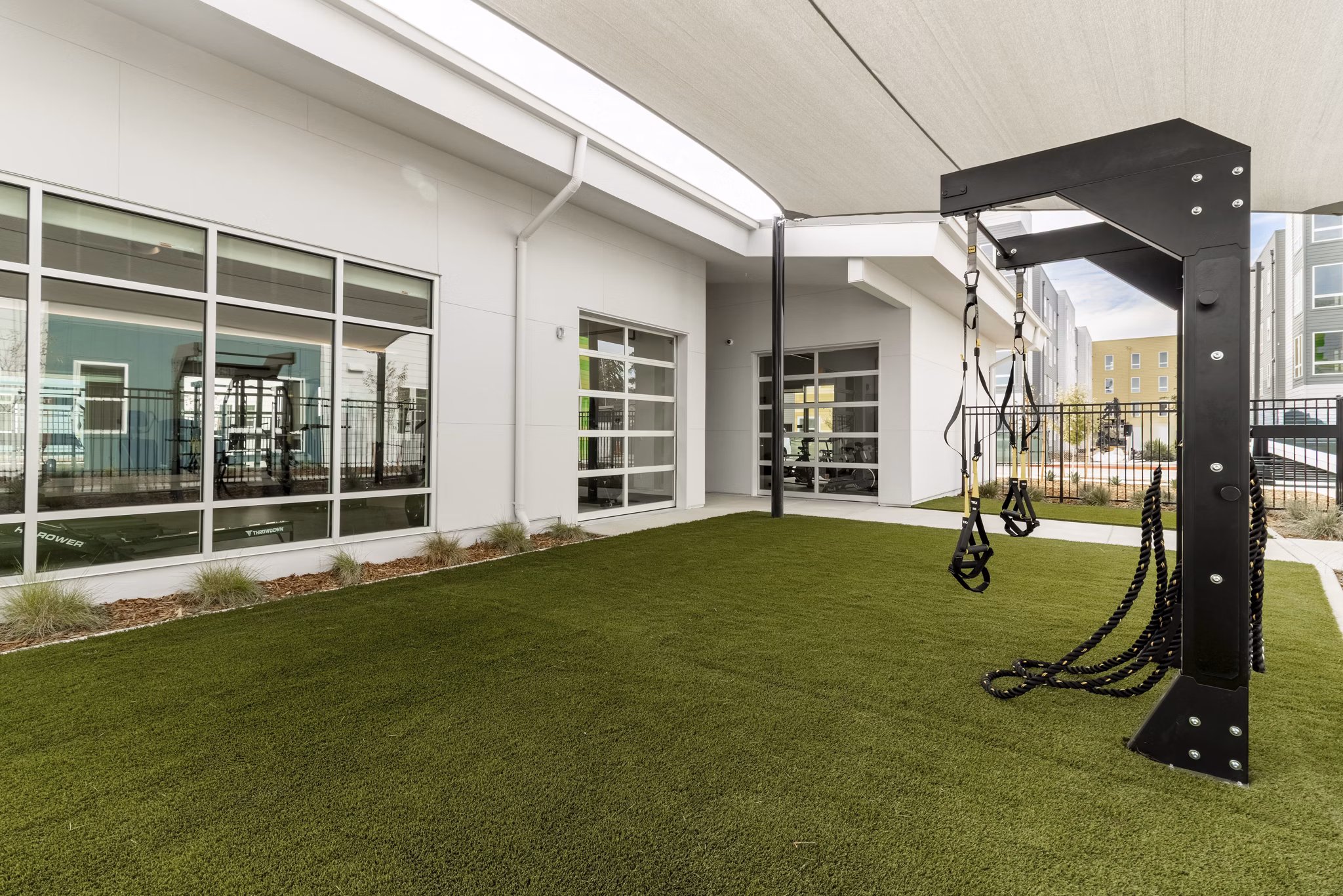 recreational area at The Grove at Woodlake Apartments