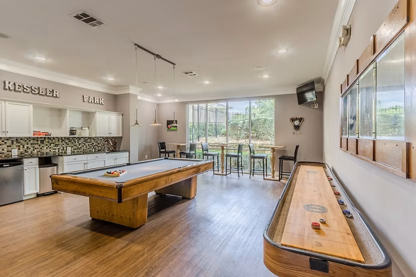 clubhouse game room at Grand Estates at Kessler Park Apartments
