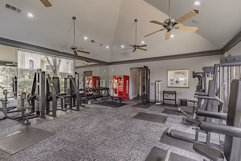 fitness center at Grand Estates at Kessler Park Apartments