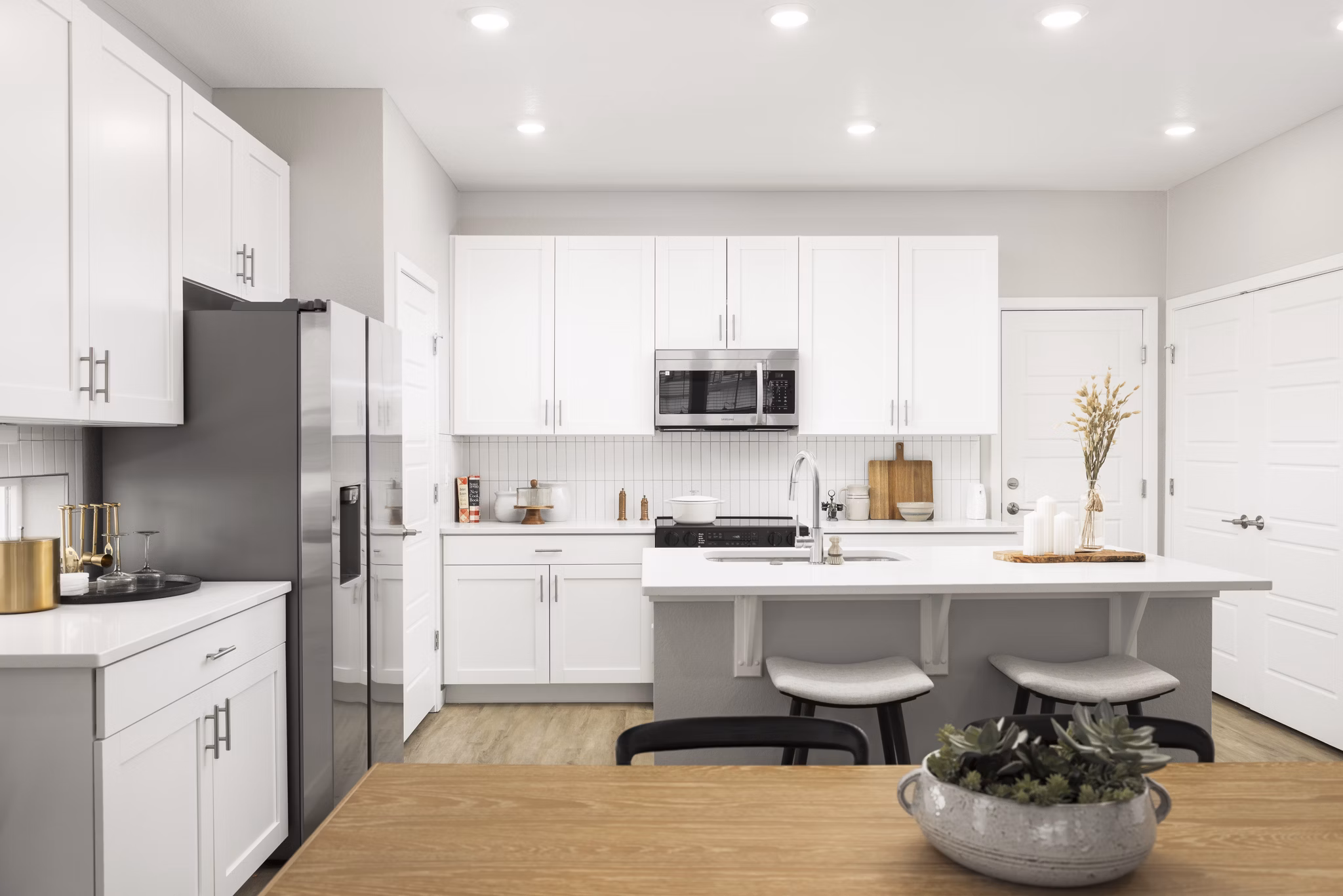 kitchen at The Madison Apartments at Copperleaf Apartments 