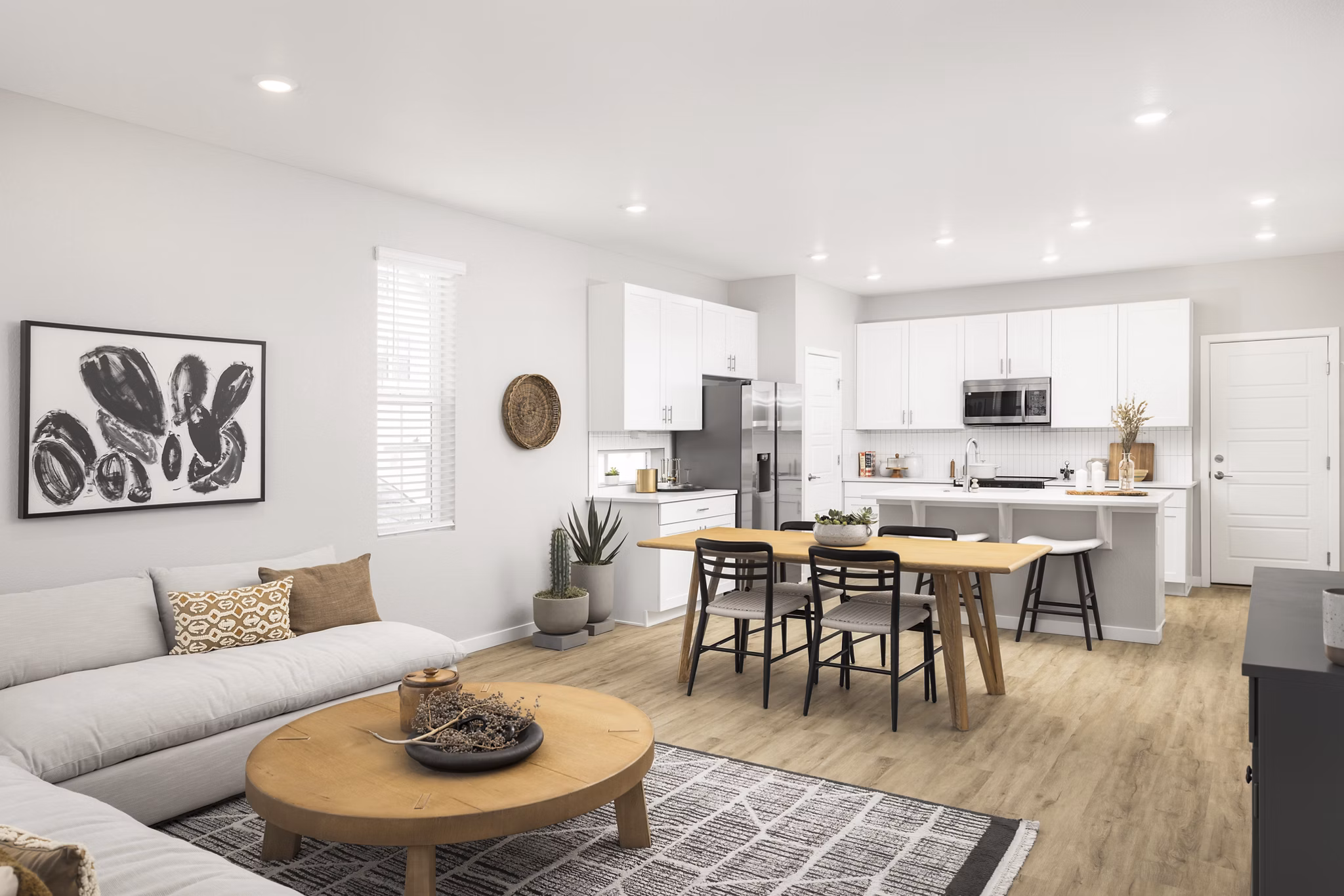 living room at The Madison Apartments at Copperleaf Apartments 