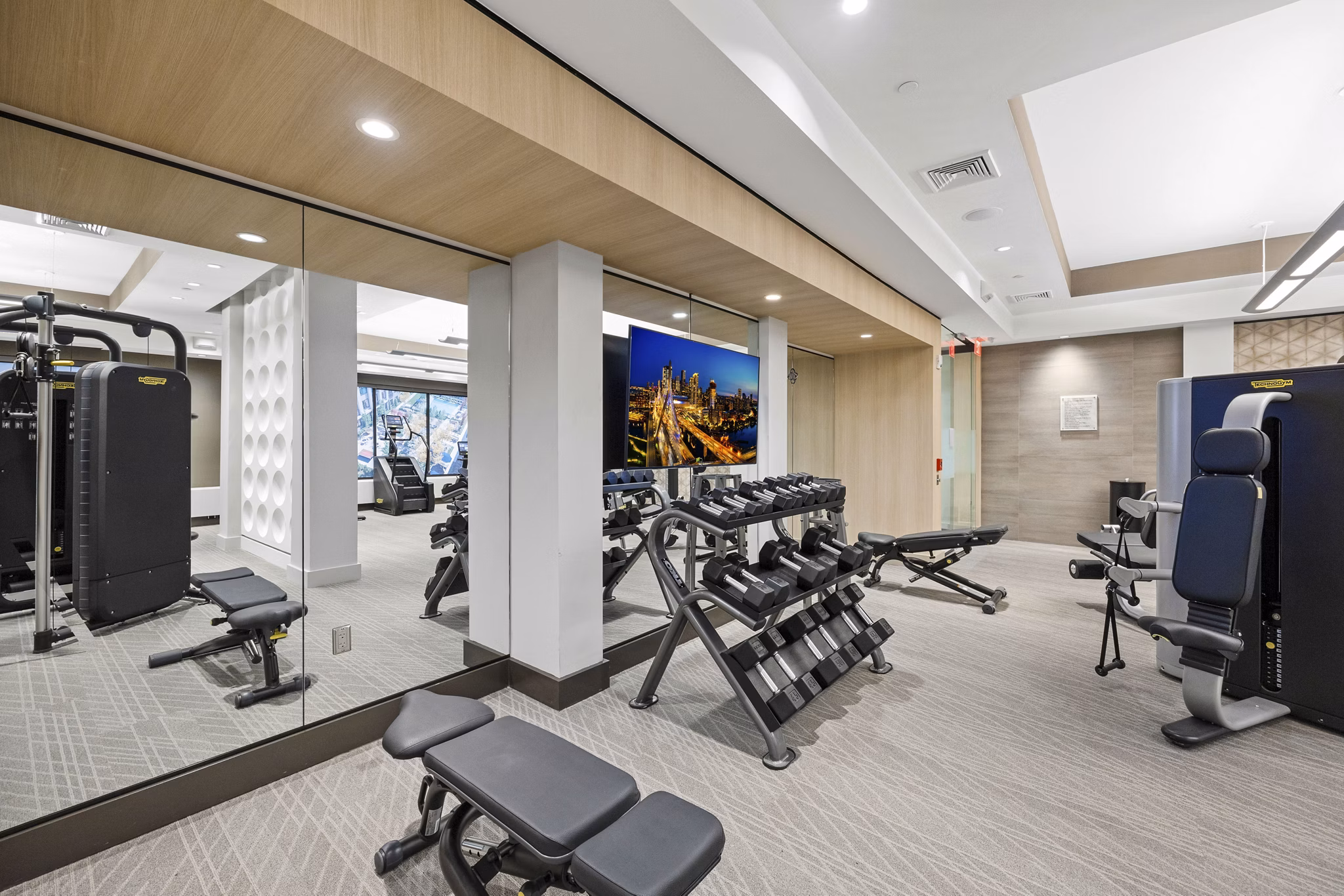 fitness center at Hanover Crossing Apartments