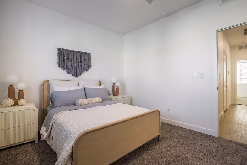 bedroom at The Charlie ABQ Apartments