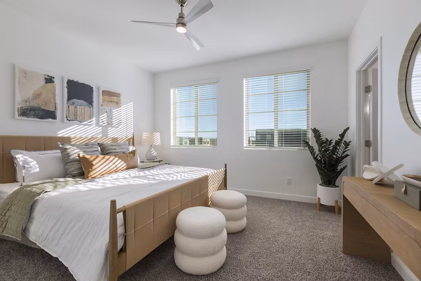 bedroom at The Charlie ABQ Apartments